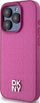 Kapak telefoni DKNY PU Leather Repeat Pattern Stack Logo MagSafe për iPhone 15 Pro, mbrojtës, rozë