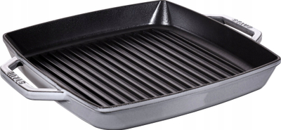 Tigan grilli STAUB me emal, 33 cm, prej gize, katror