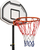 Kosh basketbolli Meteor Boston 18, i rregullueshëm 160-210 cm, bazë 35L, i zi