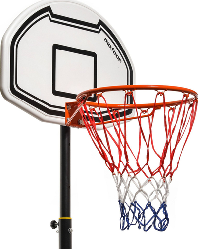 Kosh basketbolli Meteor Boston 18, i rregullueshëm 160-210 cm, bazë 35L, i zi
