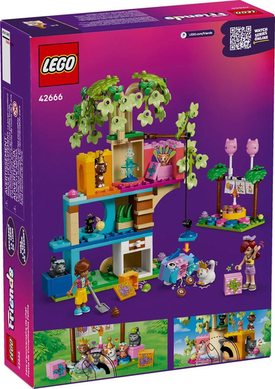 Set ndërtimi LEGO Cat Birthday Party Tree House, me mace, shumëngjyrësh