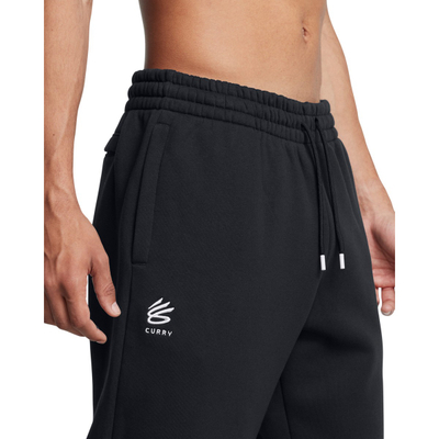 Trenerka Under Armour Curry Splash Joggers për burra, me bel elastik, me xhepa anash, e zezë