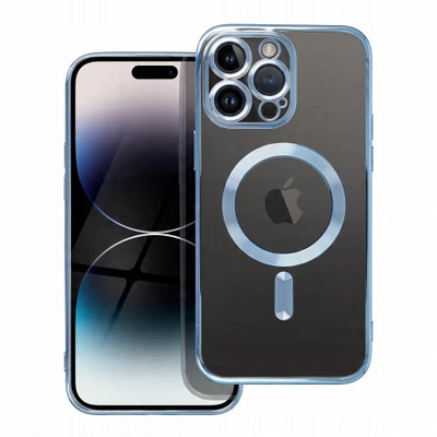 Mbrojtëse telefoni MagSafe Electro Mag për iPhone 16e, transparente, blu