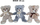 Arush pelushi Sunday Bikes Teddy Bear 23cm, MIX, shumëngjyrësh