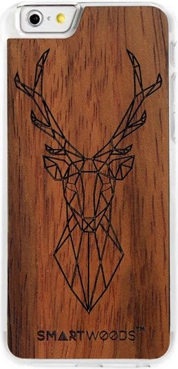 Куќиште за телефон Smartwoods Deer Clear, за iPhone 6 6S Plus, природно дрво, проѕирно