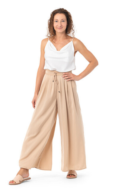 Pantallona VERO MODA Loose Fit VMARIANE NEW, bezhë
