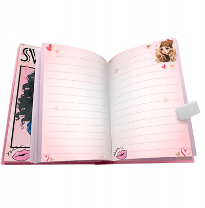 Ditari për vajza Girls' Diary, me kod, me melodi, rozë