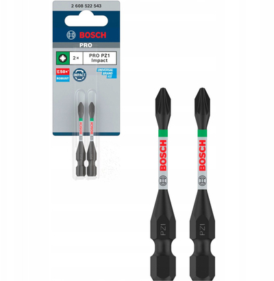 Bit kaçavide Bosch Pro Impact Control Torsion PZ1, 55mm, metalik