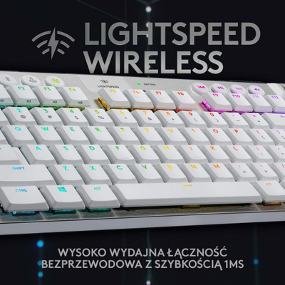 Tastierë Logitech G915 TKL Tactile (920-009664), e bardhë