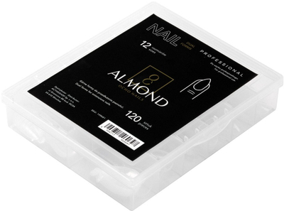 Thonj artificialë Ocho Nails Double Almond Shapes, formë bajame, transparentë