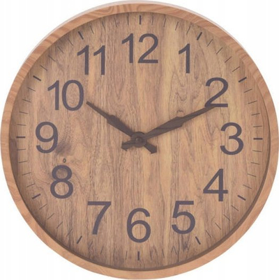 Orë muri Home &amp; Styling Collection, 30.5 cm, shifra të mëdha, bezhë