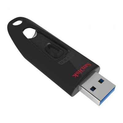 USB SanDisk Ultra SDCZ48, 64GB, USB 3.0, e zezë