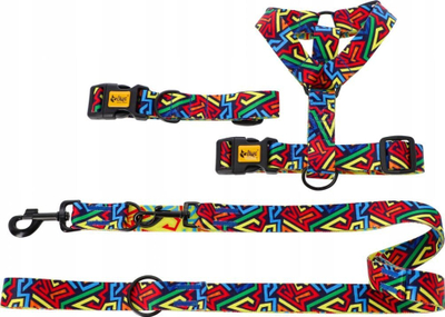 Zinxhir i rregullueshëm për qen Dingo Dingo City Monstera, 3x220cm, jeshil