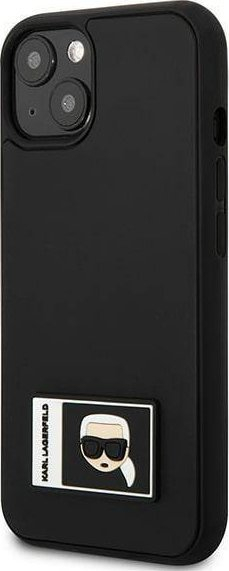 Futrollë telefoni Karl Lagerfeld Ikonik Patch për iPhone 13 6.1", hardcase, e zezë