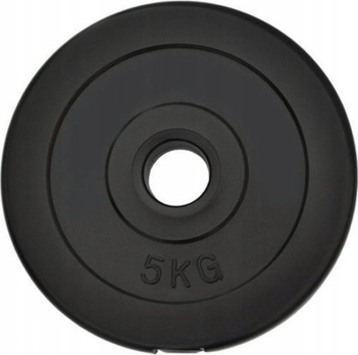 Disk peshe prej cementi 5 kg, vrimë 30mm, i zi
