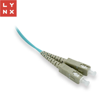 Kabllo optike LYNX LX DPX SC SC OM3, duplex, 15m, jeshile