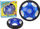 Top fluturues LEAN TOYS Hover Soccerball, me drita LED, me bateri të rikarikueshme, blu