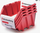 Kuti për mbeturina Prosperplast TUBE 12 BINEER KBILS30-3020, 295x198x195mm, 6 copë, të kuqe