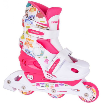 Ролери со тркала за деца TEMPISH Baby Skate '17, сет со кацига и штитници, прилагодливи, шарени