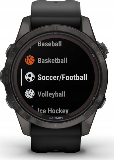 Ora inteligjente Garmin Fenix 7S Pro Sapphire Solar, 42mm, GPS, gri karboni
