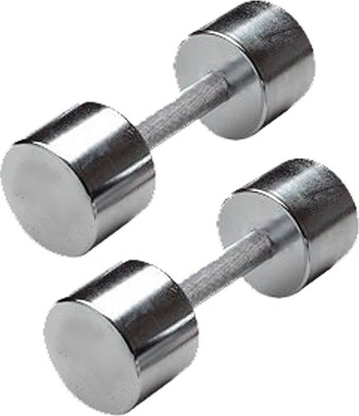 Hantela Chrome Spartan 2 x 4 kg, set metalik