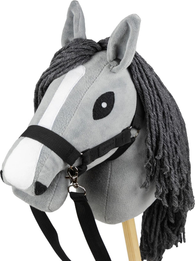 Set aksesorësh për kal lodër SKIPPI Hobby Horse A5, kapistallë me frerë, gri