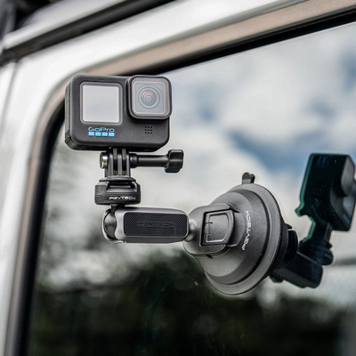 Mbajtëse me vakuum PGYTECH P-GM-223, për kamera sportive, rrotullim 360°, e zezë