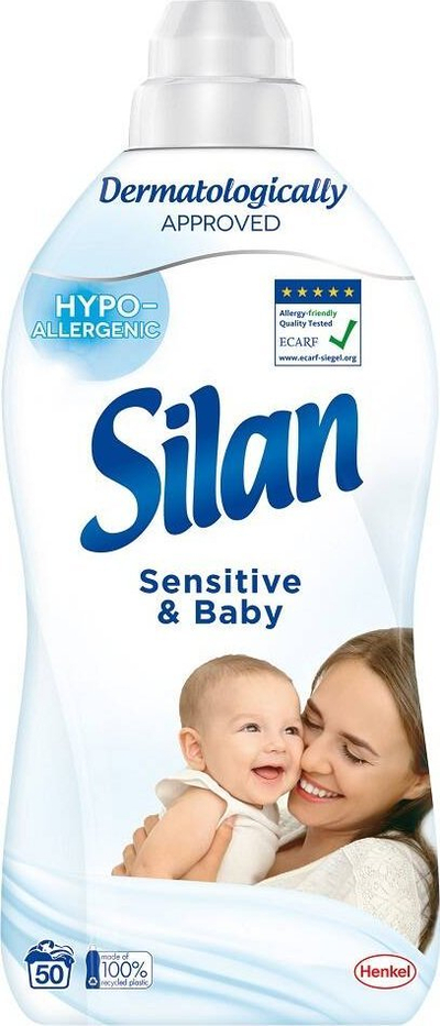 Омекнувач за облека Silan Sensitive and Baby, 1100 ml, за чувствителна кожа