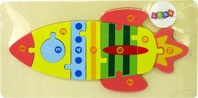 Puzzle druri Lean Sport Rocket, mësim numrash 1 10, shumëngjyrësh