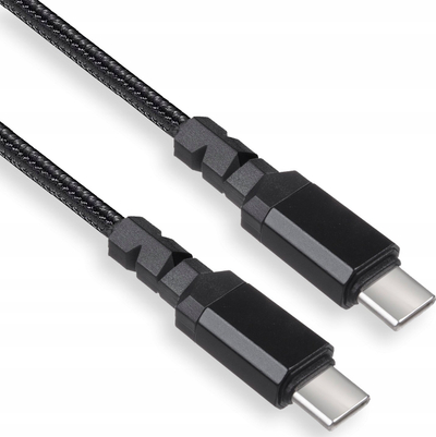 Kabllo karikimi Maclean MCE493, 2 x USB C, 15W QC 3.0, 1m, e zezë