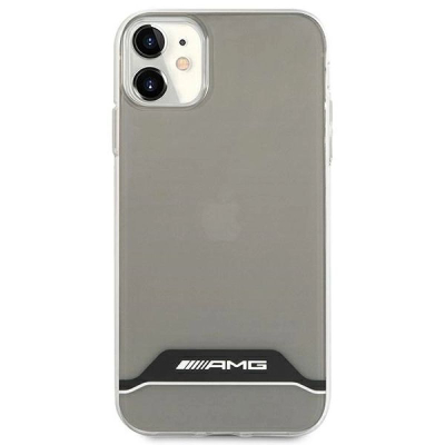 Mbështjellës telefoni AMG Electroplate Black and White, për iPhone 11 6.1", transparent, i zi e bardhë