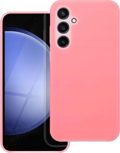 Mbrojtëse telefoni Silicone Candy për Samsung Galaxy A35 5G, silikon i butë, kornizë e forcuar, rozë pastel