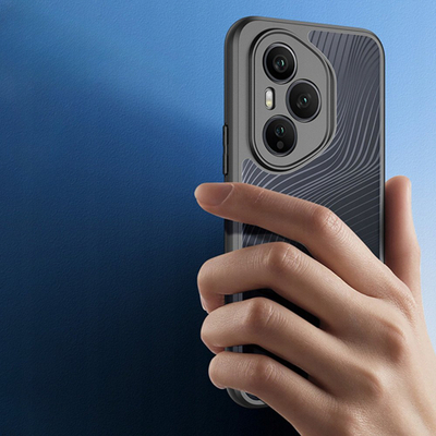 Kapak telefoni Dux Ducis Aimo për Honor 400 Pro, transparent, me kornizë të zezë