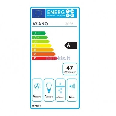 Kapak i integrum kuzhine Vlano SLIDE White, LED, klas energjie A, i bardhë