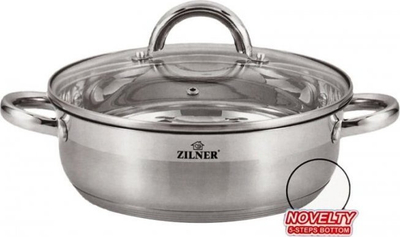 Tenxhere Zilner ZL-7406, 7.5L, 30cm, çelik inox argjend