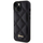 Maskë telefoni Guess Quilted Metal Logo për iPhone 15, lëkurë ekologjike, e zezë