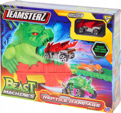 Set lodrash garash Teamsterz Reptile Rampage, me lëshues makinash, përfshi makinë Beast Machine