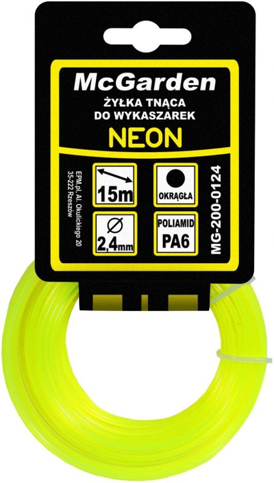 Shirit i rrumbullakët për prerës kopshti McGarden, 1.6mm, 15m