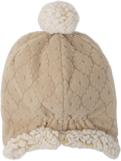 Зимска капа Lodger Beanie Folklore Fleece, 1-2 години, флис, беж