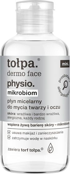 Ujë micelar Tołpa Dermo Physio Microbiome, pastrues fytyre dhe sysh, 100 ml
