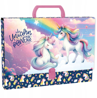 Folder me dorezë Derform Unicorn 16, karton i plastifikuar, shumëngjyrësh