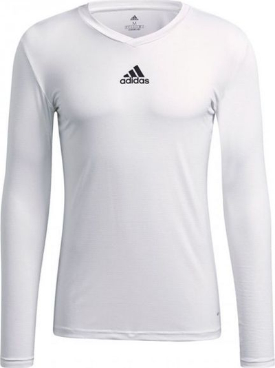 Bluzë termike adidas Team Base Tee M GN5676, me mëngë të gjata, Aeroready, e bardhë