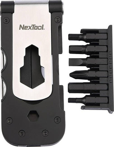 Multivegel biçiklete Nextool NE0122, çelik inox, set me bita, zi‑argjendtë