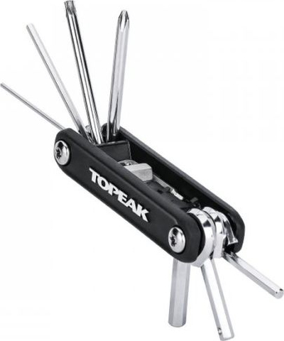 Mjet multifunksional biçiklete Topeak X-Tool Plus, palosës, i zi