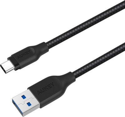 Kabllo Aukey, USB-C 3.0 në USB-A 3.1, 2m, e zezë