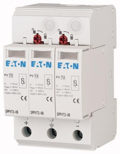 Shkarkues i mbitensionit Eaton, SPPVT2-10-2 + ​​PE tip 2, 1000VDC