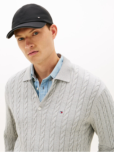 Kapele Tommy Hilfiger Flag Transitional 6 Panel, për meshkuj, e zezë