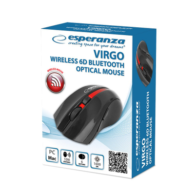 Maus Esperanza EM129R, Bluetooth, i zi / i kuq