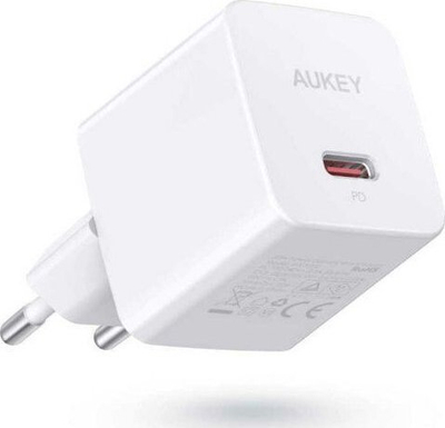 Karikues muri Aukey PA-Y20S, USB-C, 20W, i bardhë