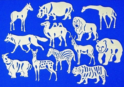 Ngjitëse që ndriçojnë në errësirë Fandy Safari, 9 copë